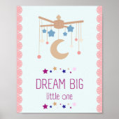 Dream big kids room decor Poster (Devant)