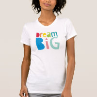 DREAM BIG kleurrijke regenboogtypografie, vet held