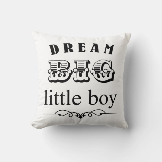 Dream Big Little Boy Pillow Kussen (Voorkant)