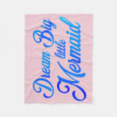 Dream Big Little Mermaid Fleece Deken (Voorkant)