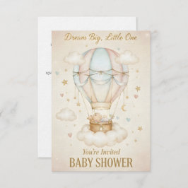 Dream Big, Little One – Baby Shower Kaart