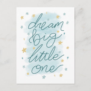 Dream Big Little One Pastel Stars Briefkaart