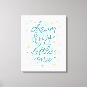 Dream Big Little One Pastel Stars Canvas Afdruk