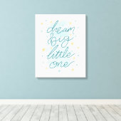 Dream Big Little One Pastel Stars Canvas Afdruk (Insitu (Houten vloer))
