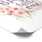 Dream BIG Little One Pink Waterverf Boho Nursery Poster (Hoek)