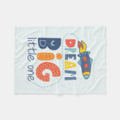 Dream Big Little One Rocket Fleece Deken (Voorkant (Horizontaal))