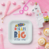 Dream Big Little One Rocket Papieren Bordje (Feest)