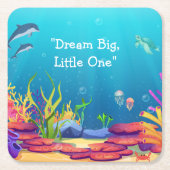 Dream Big Little One Square Onderzetters (Voorkant)