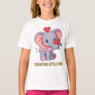Dream Big Little One   T-shirt éléphant bébé migno