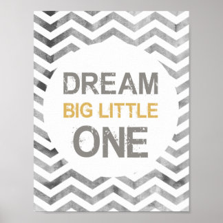 Dream big little, Safari, Boy's room poster