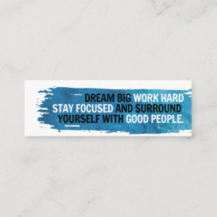 Dream Big Mini Card w/ I Heart Reference Back Visitekaartje