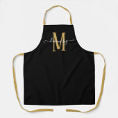 Dream Big Motivatie Monogram Initiaal Gold Black Schort (Voorkant)