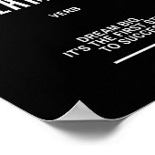 Dream Big Motivatie Quote Poster (Hoek)