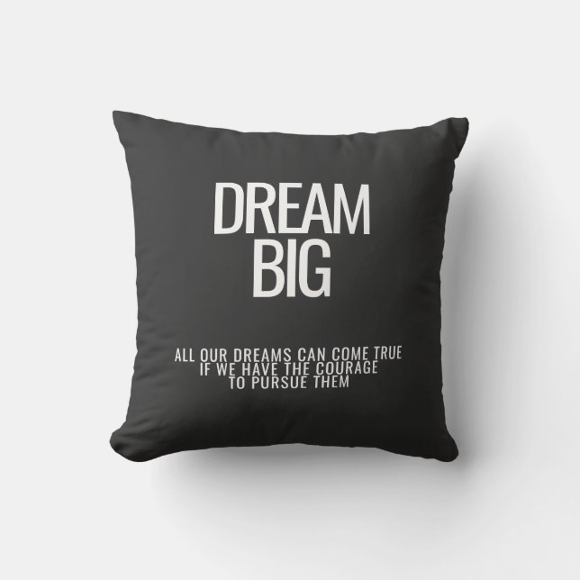 Dream Big Motivatie Sierkussen (Voorkant)