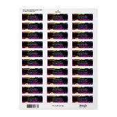 Dream Big Neon Graffiti Comic Book Illustration Etiket (Full Sheet)