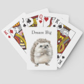 Dream Big (or personalize) Hedgehog   Pokerkaarten (Achterkant)