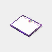 Dream Big Paars Galaxy Monogram Small Retangular Post-it® Notes (Schuin)