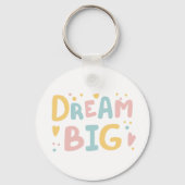 Dream Big Pastel Hearts Sleutelhanger (Achterkant)