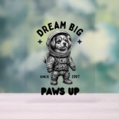 Dream Big Paws Up Astronaut Chien (Neutre)