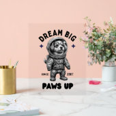 Dream Big Paws Up Astronaut Chien (Mariage)