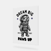Dream Big Paws Up Astronaut Chien (Angle)