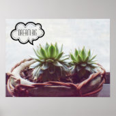 Dream Big Phrase Succulent Poster (Voorkant)