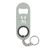Dream Big Positive Quote Monogram Initiaal Sage Mini Flessenopener (Achterkant)