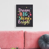 Dream Big - Premium Wrapped Canvas (Glans) Afdruk (Insitu (Woonkamer))