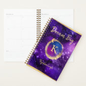 Dream Big Purple Galaxy Glam Gold Monogramme Petit (Devant avec enveloppe)