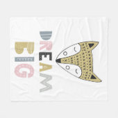 Dream Big Scandinavian Fox Fleece Deken (Voorkant (Horizontaal))