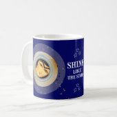 Dream Big, Shine Bright - Girl with Stars Mug (Devant gauche)