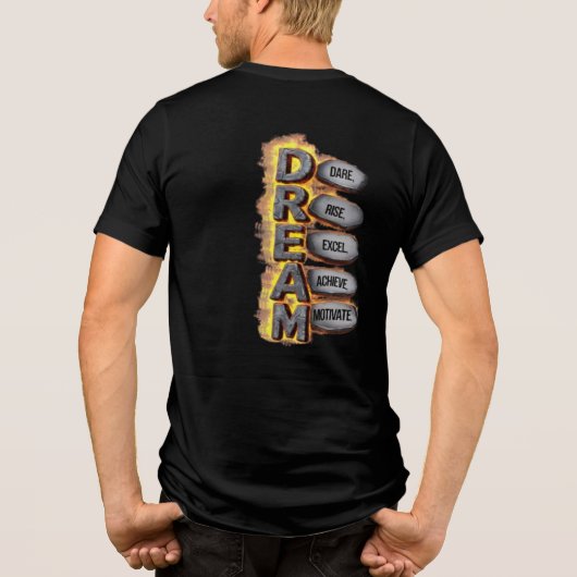 Dream Big, Sleep Deeper – Surrealistische Dreamsca Tri-Blend Shirt (Achterkant)