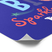 Dream Big, Sparkle Bright Poster (Hoek)