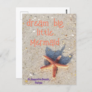 Dream Big starfish sur la carte postale St Augusti
