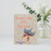 Dream Big starfish sur la carte postale St Augusti (Debout devant)