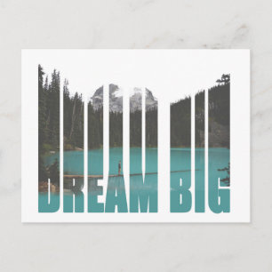Dream Big Typography Briefkaart