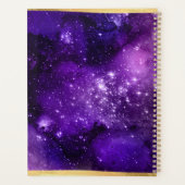 Dream Big Violet Galaxy Glam Gold Monogramme Large (Dos)