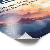 Dream Big, Work Hard – Inspirational Motivational  Foto Afdruk (Hoek)