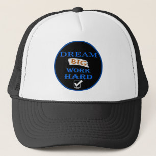DREAM BIG, WORK HARD inspirerend quote Trucker Pet