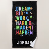 Dream Big Work Hard & Make it it it Strandlaken (Voorkant)