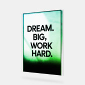 Dream Big Work Hard | Minimalist Motivational Wall Acryl Bord (Hoek)