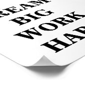 Dream Big Work Hard Minimalist Poster (Hoek)