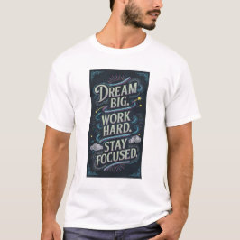 Dream Big Work Hard Stay Focused Royal Luxury T-shirt