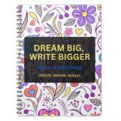 Dream Big, Write Bigger – Inspirational Notitieboek (Voorkant)