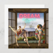 Dream Bigger Altered Art  Dancers Flat Kaart (Voorkant / Achterkant)