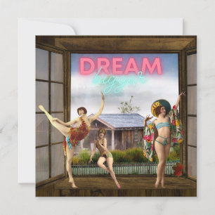 Dream Bigger Altered Art Dancers Flat Kaart