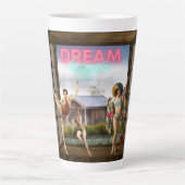 Dream Bigger Altered Art  dansers Latte Mok (Voorkant)