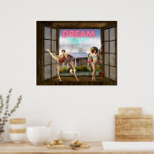 Dream Bigger Altered Art dansers Poster (Keuken)