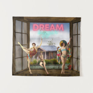 Dream Bigger Altered Art dansers Wandkleed