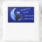 Dream Binnen een Dream Owl en maan Rechthoekige Sticker (Tas)